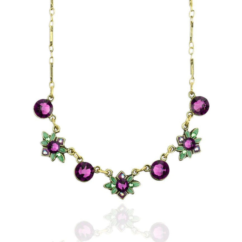 Crystal Flower Necklace - Leila Jewels