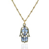 Crystal Hamsa Necklace - Leila Jewels