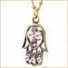 Crystal Hamsa Necklace - Leila Jewels