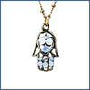 Crystal Hamsa Necklace - Leila Jewels