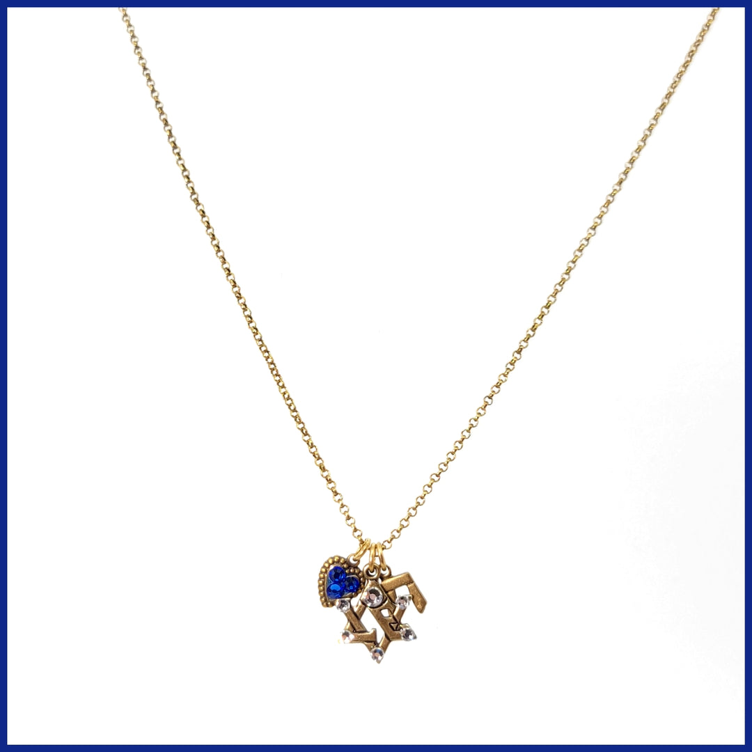 Jewish Star Crystal Jumble Necklace - Leila Jewels