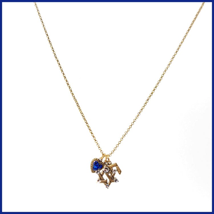 Jewish Star Crystal Jumble Necklace - Leila Jewels