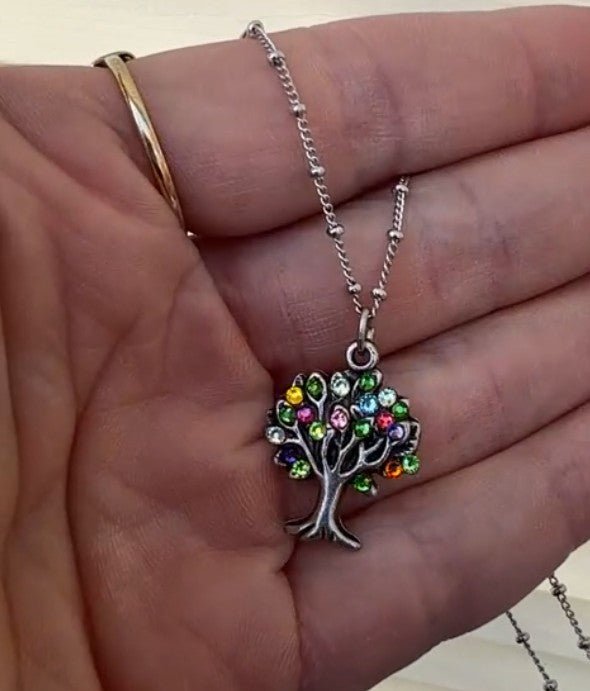 Crystal Tree of Life Necklace - Leila Jewels