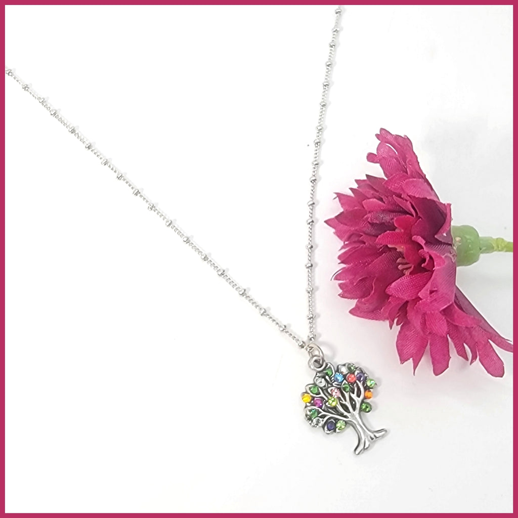Crystal Tree of Life Necklace - Leila Jewels