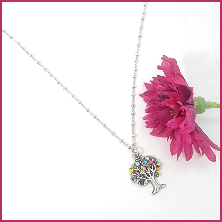 Crystal Tree of Life Necklace - Leila Jewels