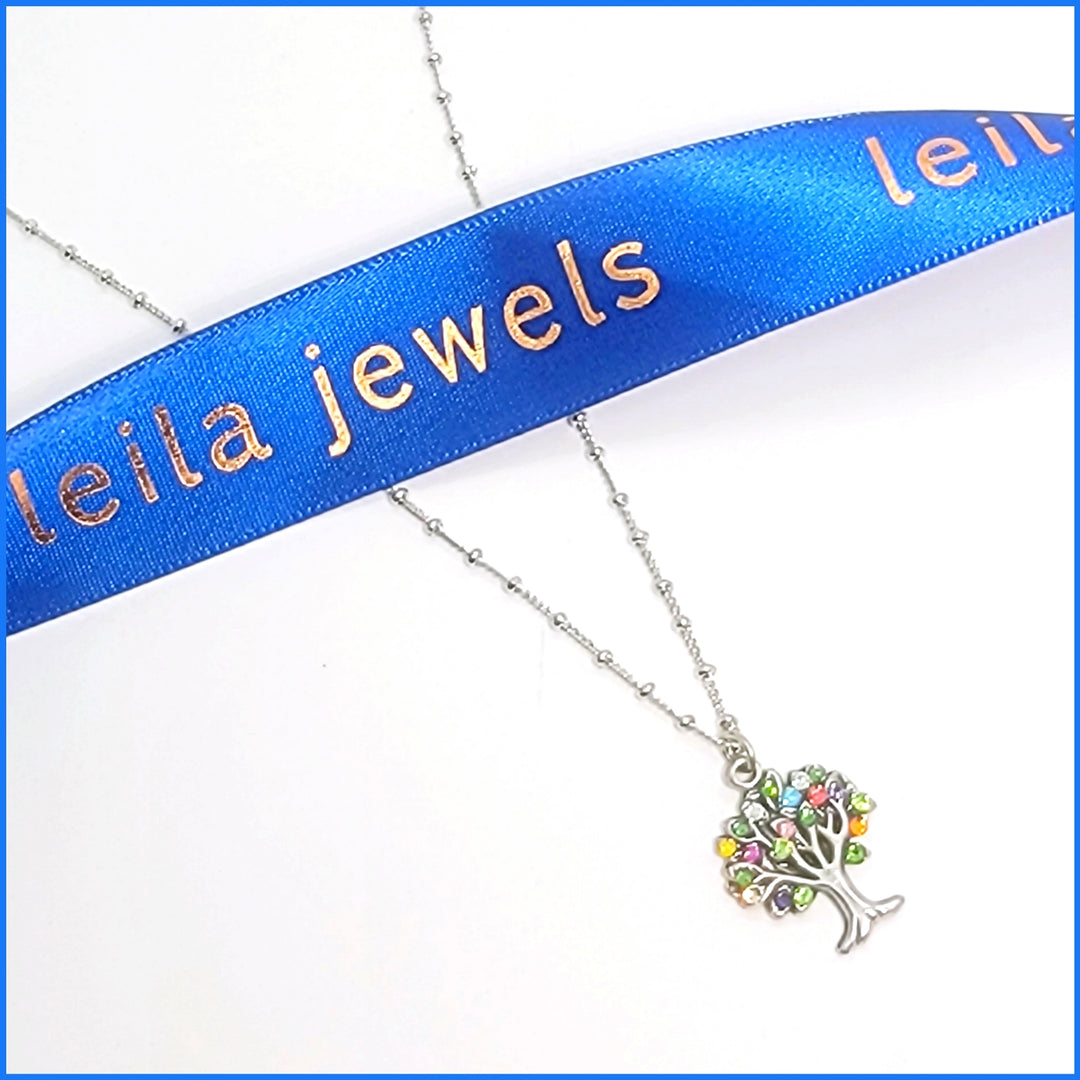Crystal Tree of Life Necklace - Leila Jewels