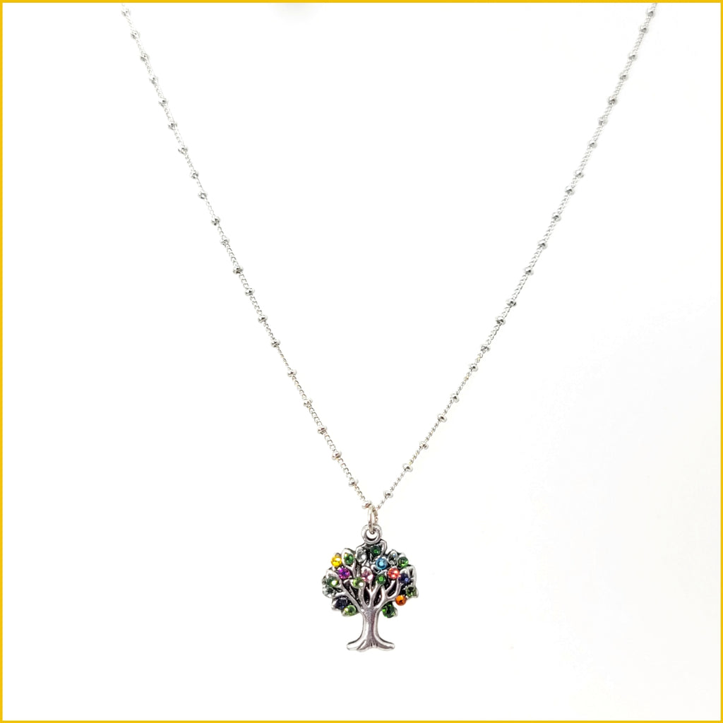 Crystal Tree of Life Necklace - Leila Jewels