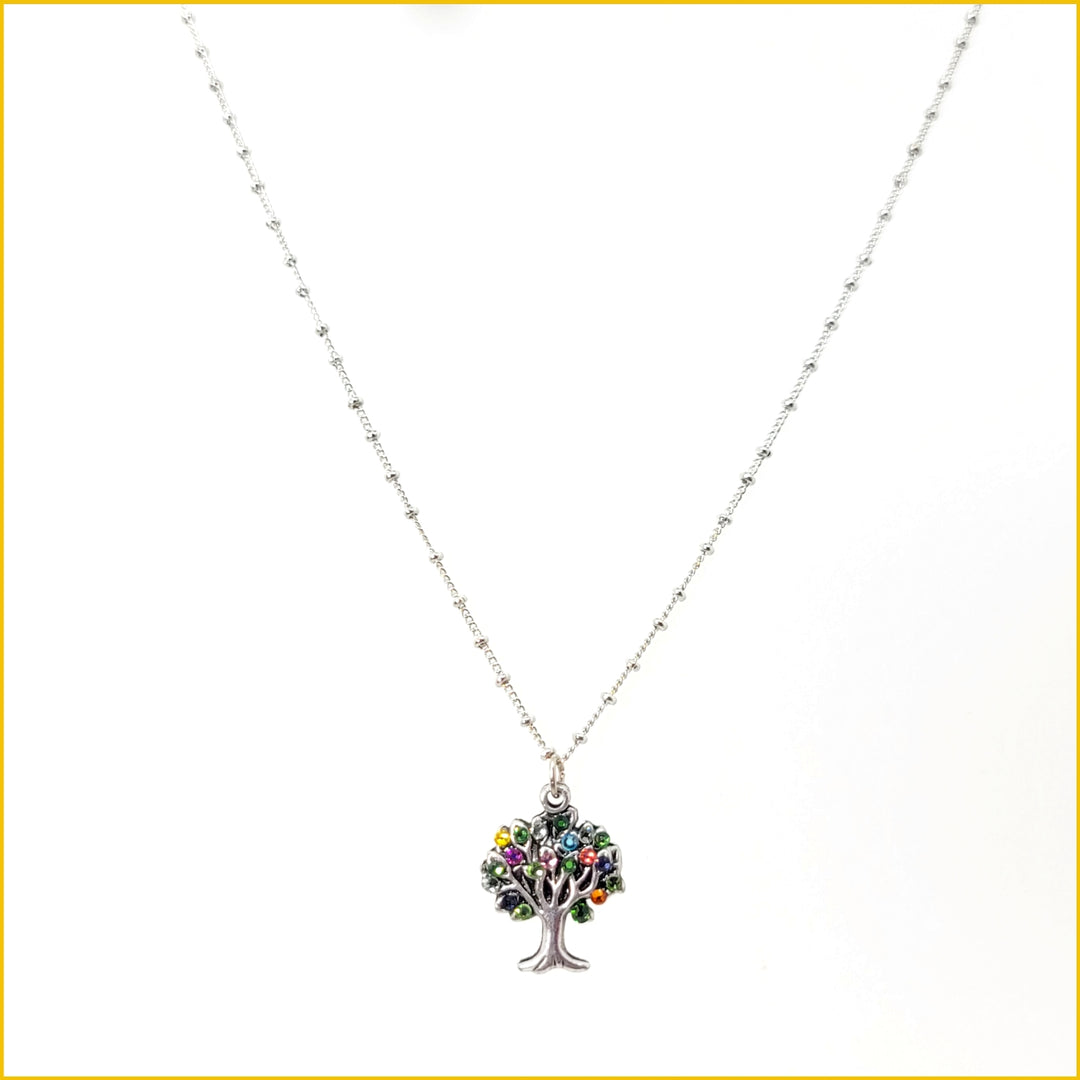Crystal Tree of Life Necklace - Leila Jewels