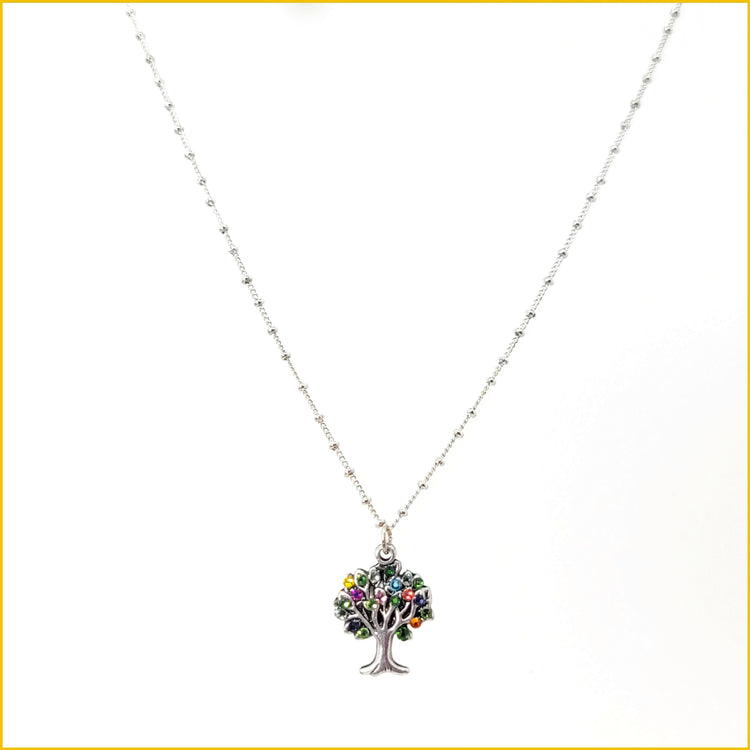 Crystal Tree of Life Necklace - Leila Jewels