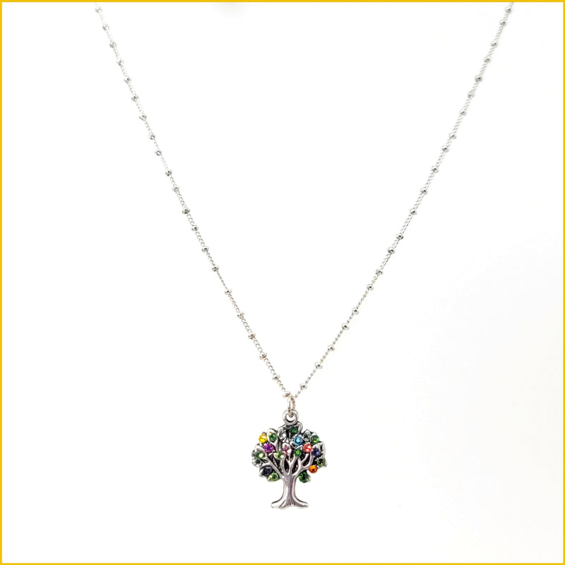 Crystal Tree of Life Necklace - Leila Jewels