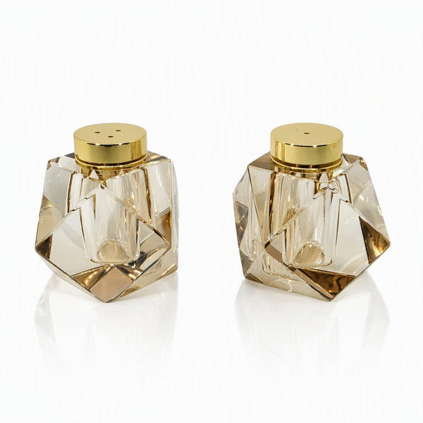 Amber Crystal Salt & Pepper Shaker Set in Gift Box - Leila Jewels