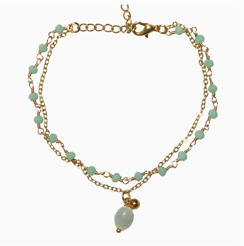 Amazonite Bead Bracelet - Leila Jewels