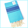 Turkish Towel / Sarong / Beach Towel - Set of 3 Blue - Leila Jewels