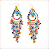 Handmade Beaded Chandelier Earrings - Double Teardrop - Leila Jewels