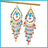 Handmade Beaded Chandelier Earrings - Double Teardrop - Leila Jewels