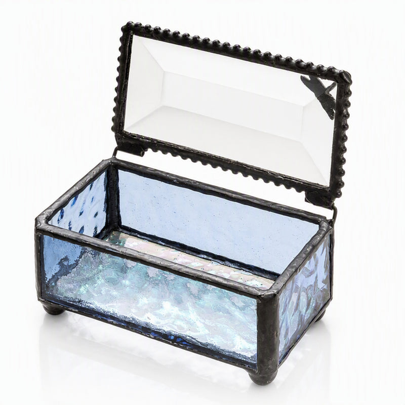 Blue Dragonfly Stained Glass Trinket Box