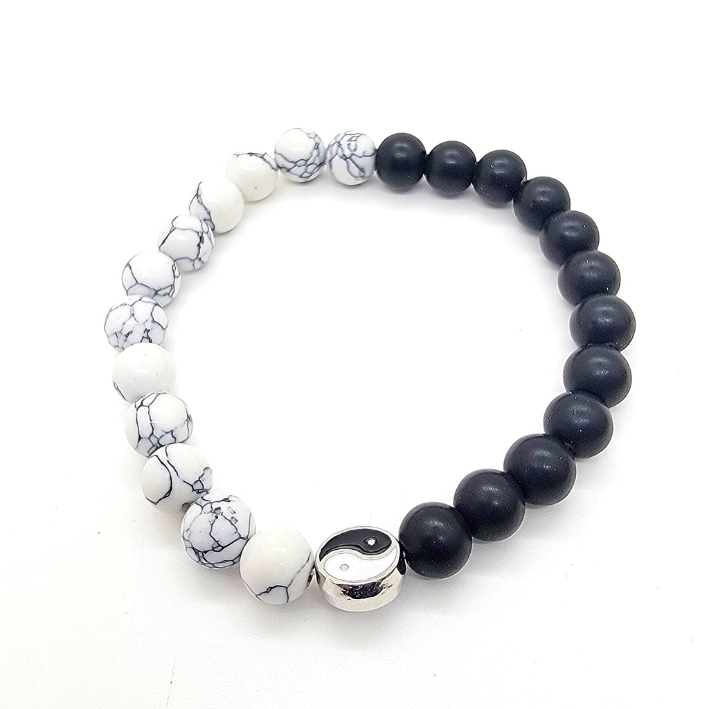 Yin & Yang Balance Bead Bracelet - Leila Jewels