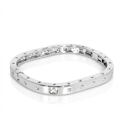 Square Sparkle Bangle - Leila Jewels