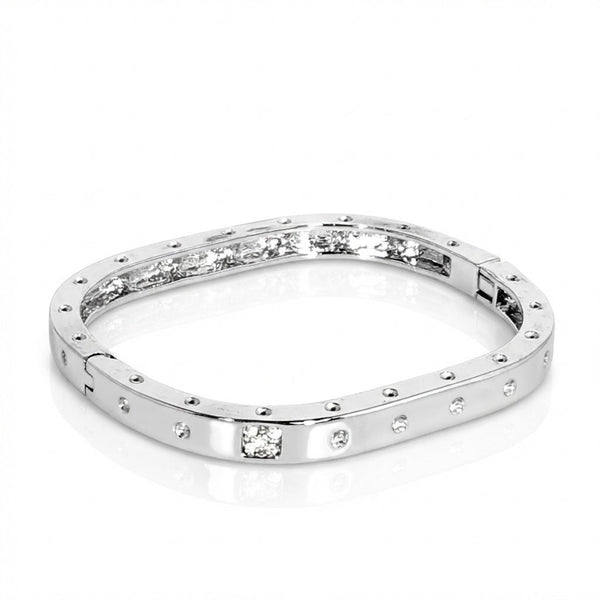 Square Sparkle Bangle - Leila Jewels
