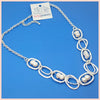 White Baroque Pearl Station Necklace - Leila Jewels