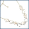 White Baroque Pearl Station Necklace - Leila Jewels