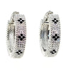 Black Diamond Venetian Hoop Earrings - Leila Jewels