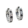 Black Diamond Venetian Hoop Earrings - Leila Jewels