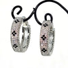 Black Diamond Venetian Hoop Earrings - Leila Jewels