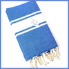 Turkish Towel / Sarong / Beach Towel - Blue White - Leila Jewels