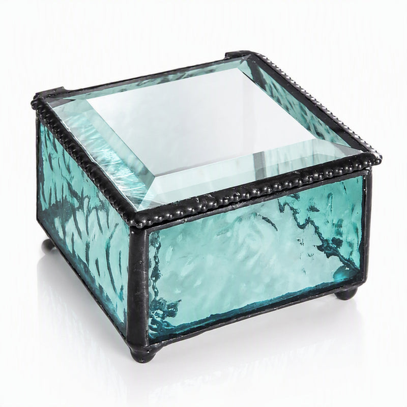 Square Stained Glass Trinket Box
