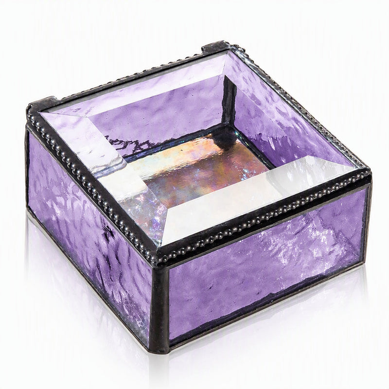 Square Stained Glass Trinket Box