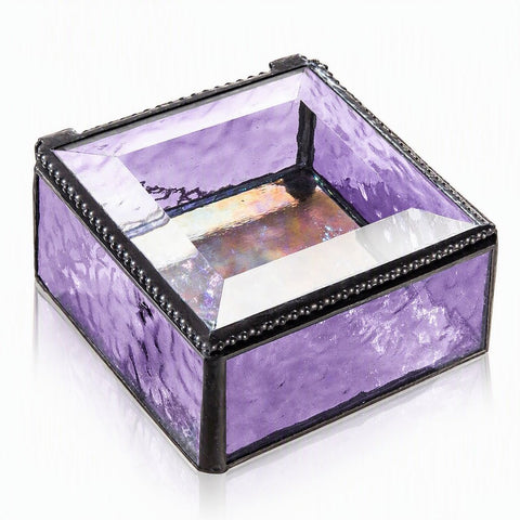 Square Stained Glass Trinket Box - Leila Jewels