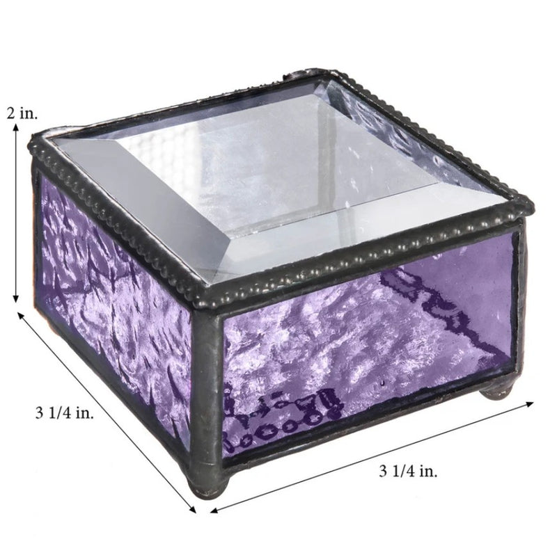 Square Stained Glass Trinket Box