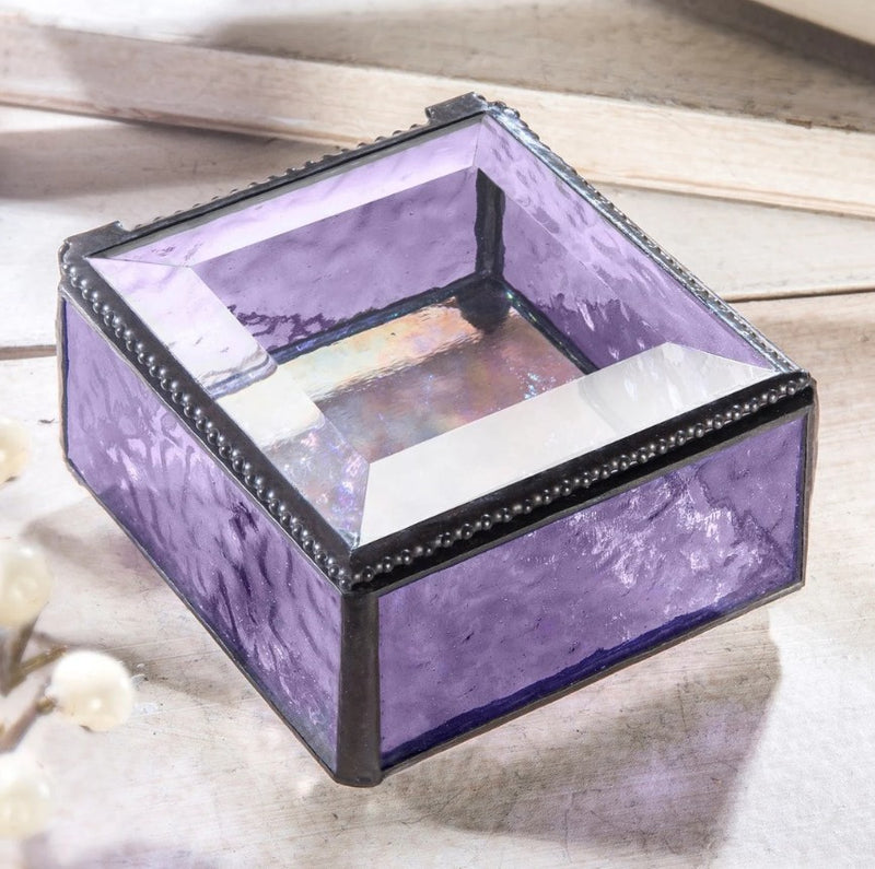 Square Stained Glass Trinket Box