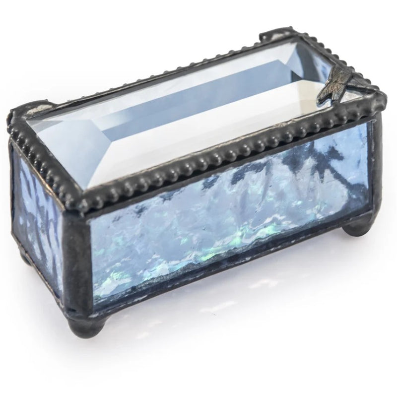 Blue Dragonfly Stained Glass Trinket Box