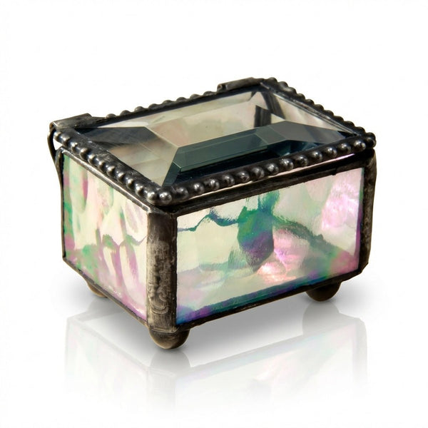Small Iridescent Glass Ring Box - Leila Jewels
