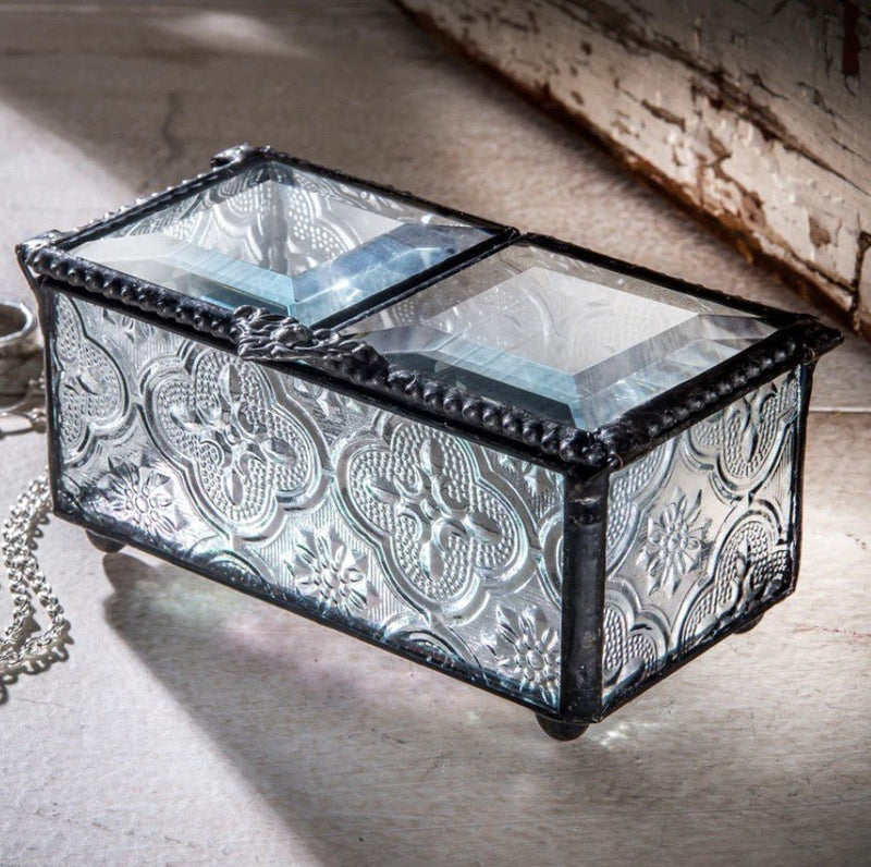 Vintage Glass Keepsake Box - Leila Jewels