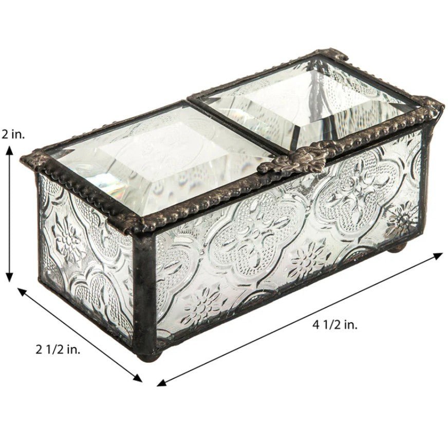 Vintage Glass Keepsake Box - Leila Jewels
