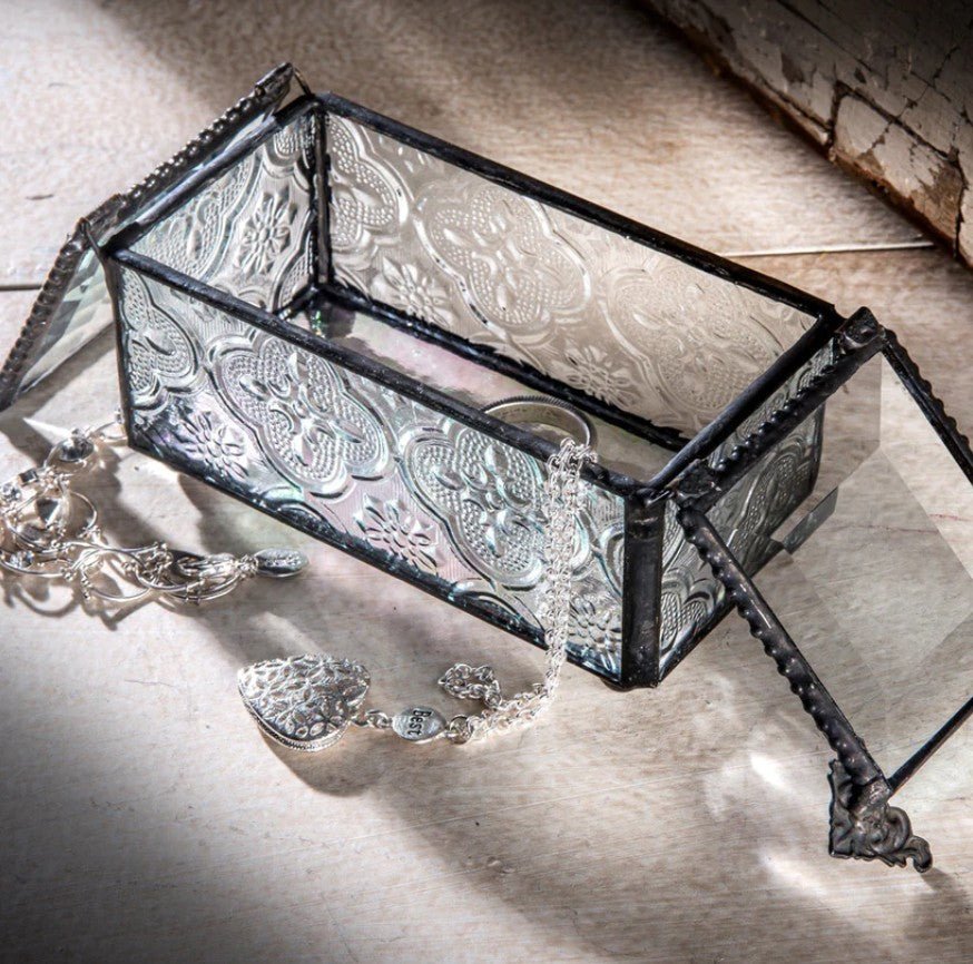 Vintage Glass Keepsake Box - Leila Jewels