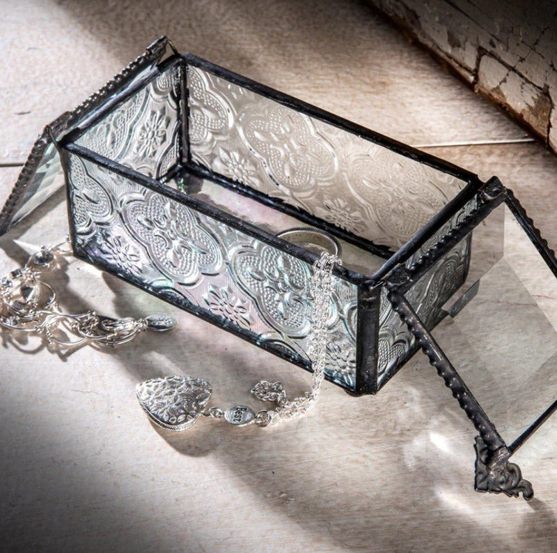 Vintage Glass Keepsake Box - Leila Jewels