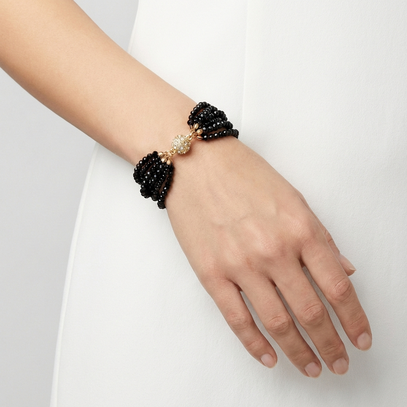 Crystal Bead Multi-strand Bracelet