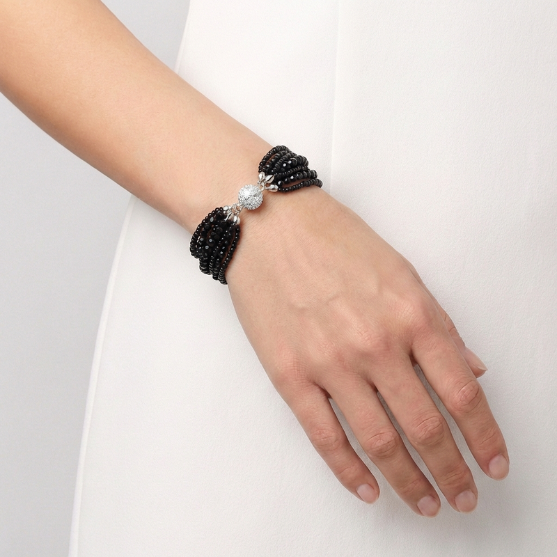 Crystal Bead Multi-strand Bracelet