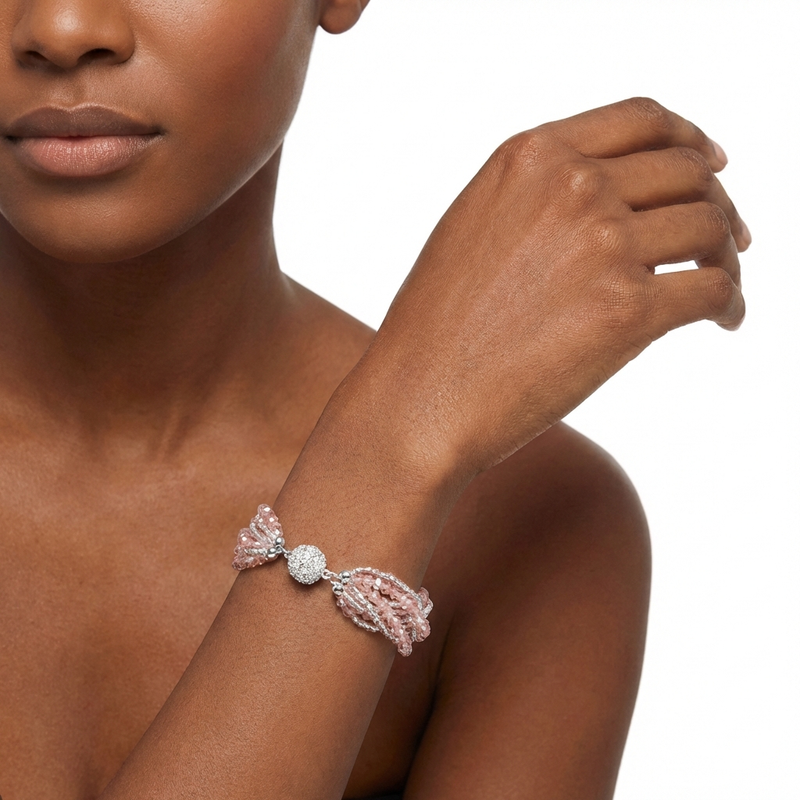 Crystal Bead Multi-strand Bracelet