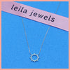 Sterling Pavé Sunburst Necklace - Leila Jewels
