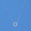 Sterling Pavé Sunburst Necklace - Leila Jewels