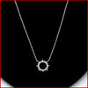 Sterling Pavé Sunburst Necklace - Leila Jewels