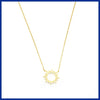 Sterling Pavé Sunburst Necklace - Leila Jewels