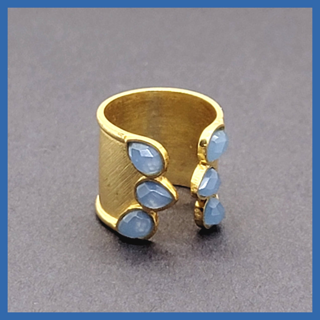 Adjustable Gemstone Ring - Leila Jewels