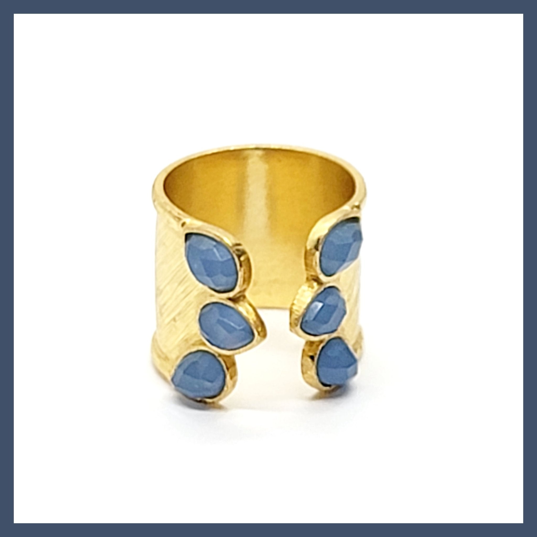 Adjustable Gemstone Ring - Leila Jewels