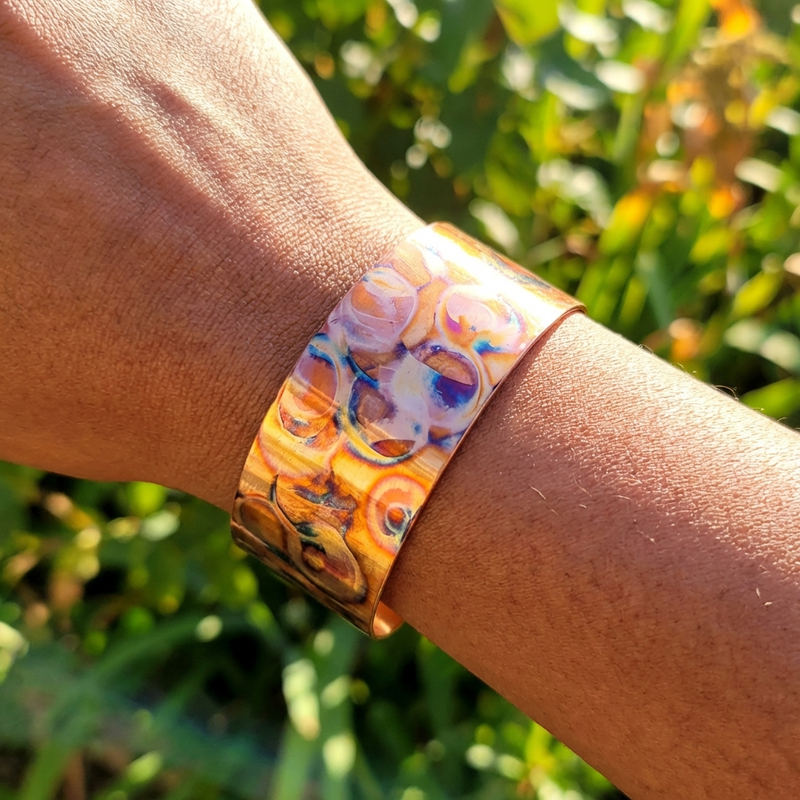 Alcohol Ink Cuff - Medium - Leila Jewels